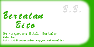 bertalan bito business card